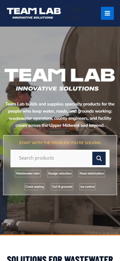 Team Lab mobile website capture
