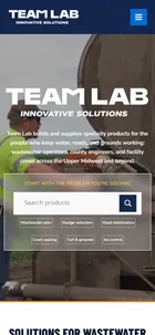 Team Lab home page on a phone